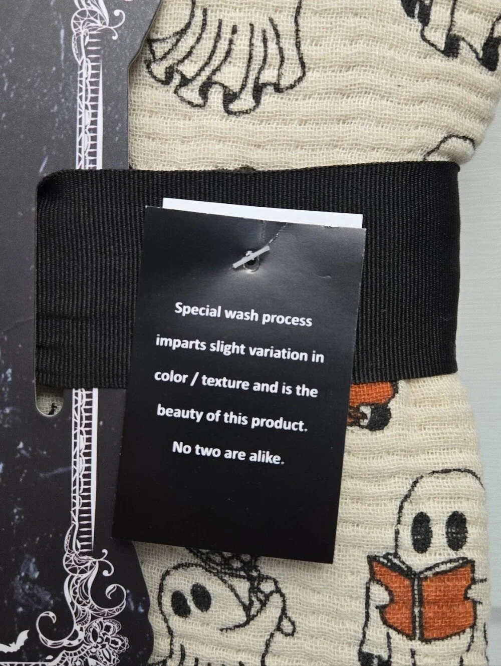 Well Dressed Home Ghost Reading Books Riding Bicycle Halloween Throw Blanket